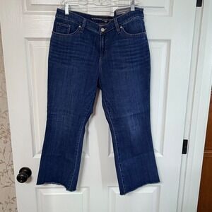 Chicos SO SLIMMING Girlfriend Kick Flare Jeans Dark Wash Size 12P